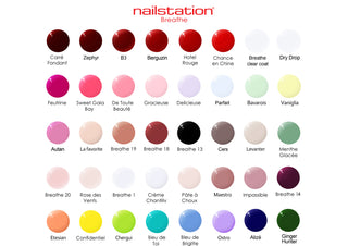 Collection of 40 breathable nail polish bundle