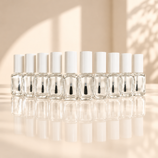 10 empty nail polish bottle