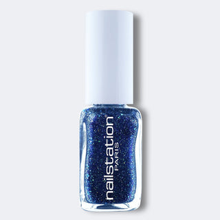 crateris | Blue glitter nail polish