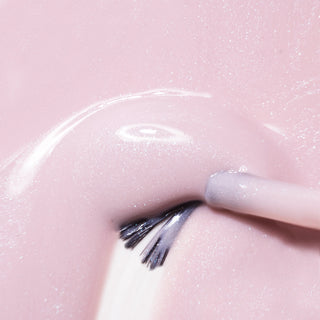 just married | Shimmer pink nail polish