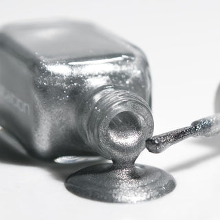 matte metal silver | Shimmer nail polish
