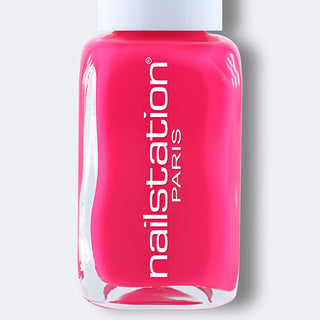 not over neon | Neon pink nail polish