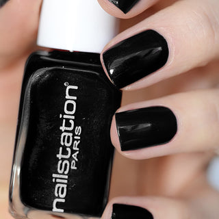 obsidian | Shimmer matte black nail polish