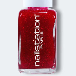 riding hood | Red glitters nail polish