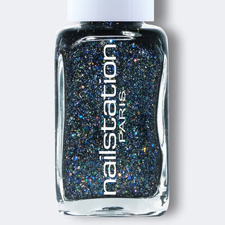 serpentis | Black glitters nail polish
