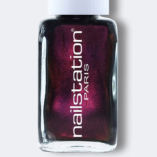 smoking | Shimmer dark plum nail polish