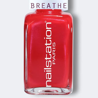 vermillon | Breathable and water permeable nail polish | Red shimmer